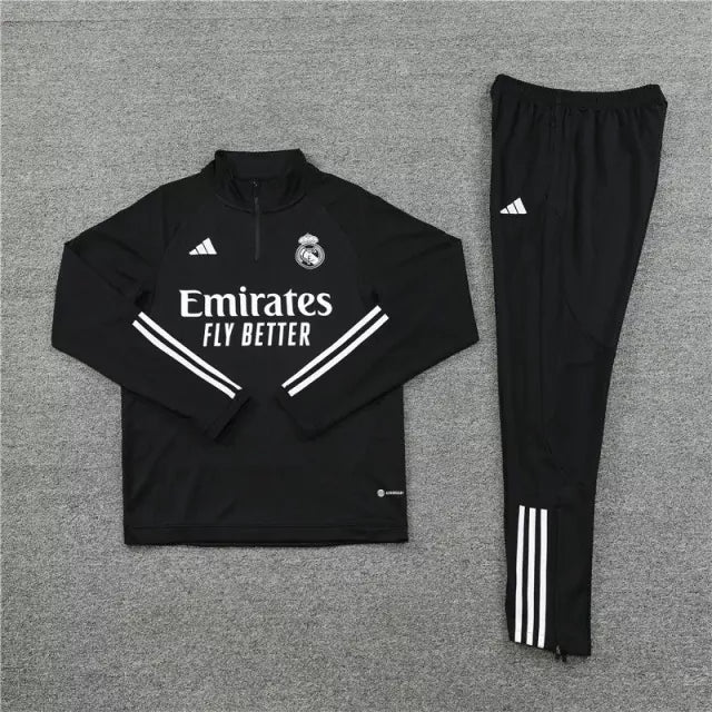 Conjunto Tracksuit - Real Madrid Preto