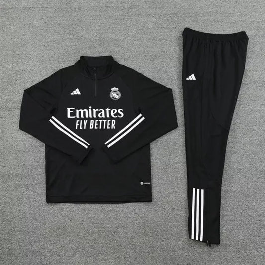 Conjunto Tracksuit - Real Madrid Preto