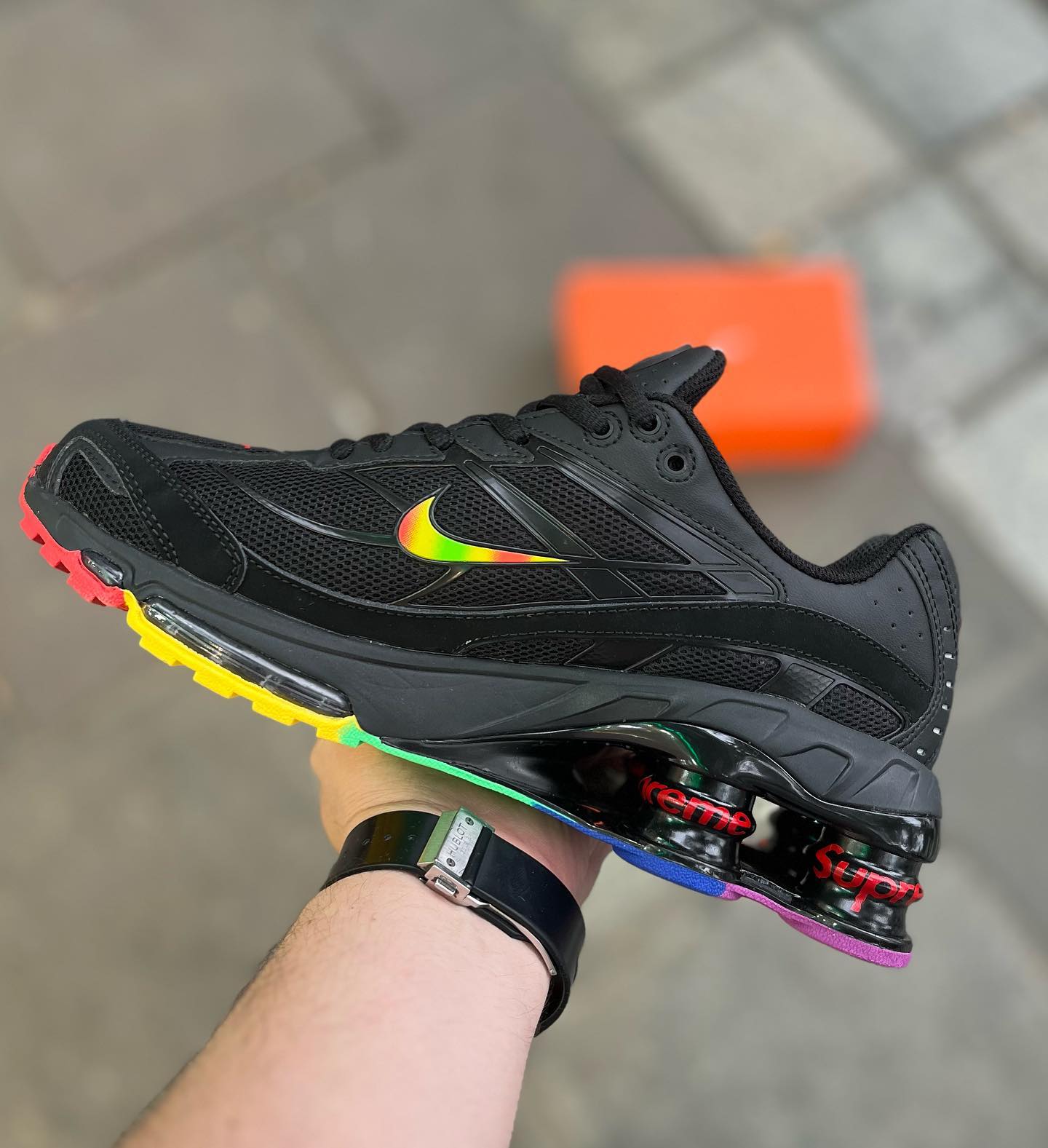 TÊNIS NIKE SHOX RIDE 2 X SUPREME COLORS PRETO