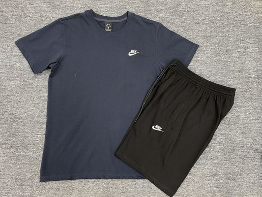 Kit Camisa e Short Nike Fleece Azul e Preto