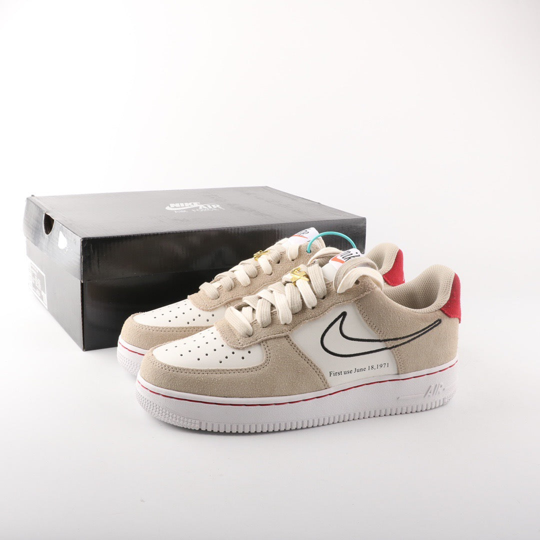 TÊNIS NIKE AIR FORCE 1 LIGHT STONE FIRST USE