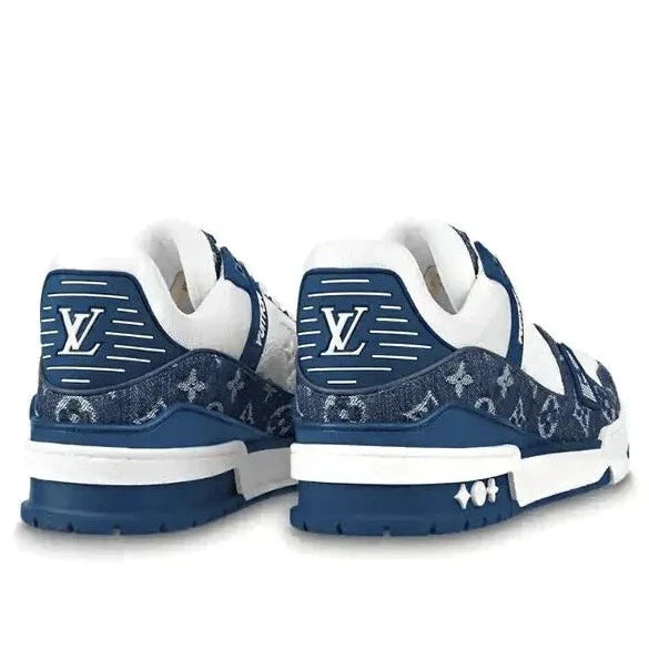 TÊNIS LOUIS VUITTON TRAINER - "MONOGRAM DENIM WHITE BLUE"