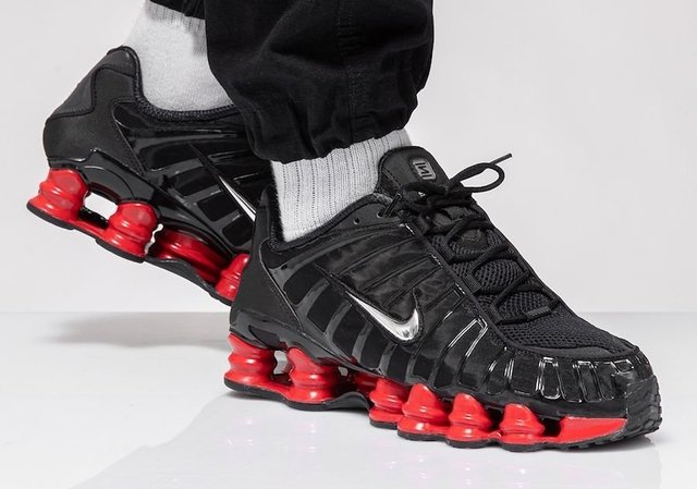 TÊNIS NIKE SHOX TL OFF BLACK/ RED - 12 MOLAS