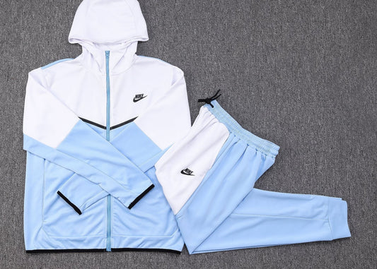 Conjunto Nike Tech Fleece Azul e Branco