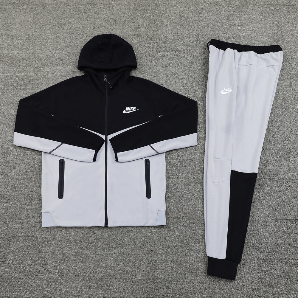 Conjunto Nike Tech Fleece Cinza x Preto Windrunner