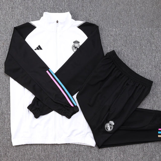 Conjunto Tracksuit - Real Madrid Branco