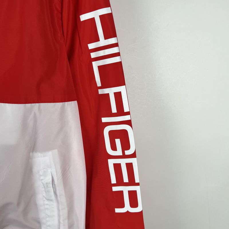 Corta Vento Tommy Hilfiger Branco e Vermelho - Futhold