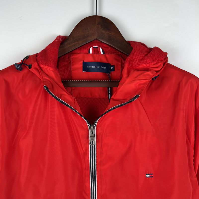 Corta Vento Tommy Hilfiger Branco e Vermelho - Futhold