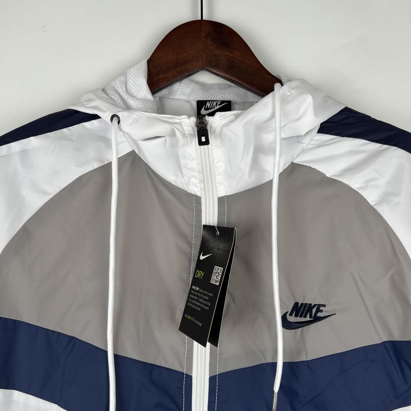 Corta vento nike clearance azul e branco