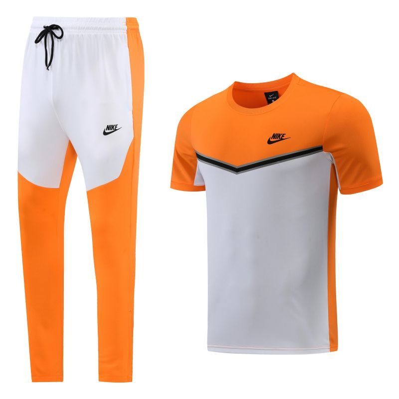 Kit Camisa e Calça Nike Cinza Laranja - Futhold