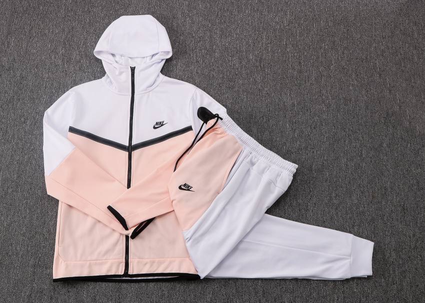 Conjunto Tech Fleece Branco e Salmão - Futhold