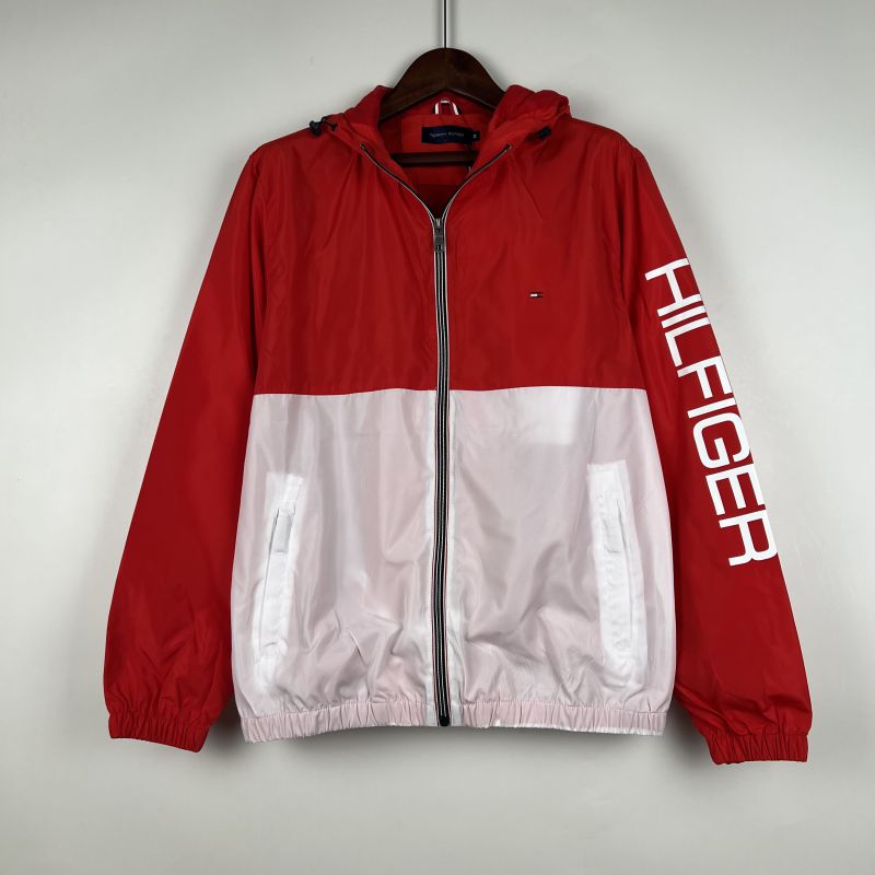 Corta Vento Tommy Hilfiger Branco e Vermelho - Futhold