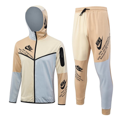 Conjunto Tech Fleece Bege e Cinza Sportswear - Futhold