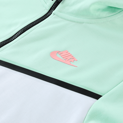 Conjunto Nike Tech Fleece Verde / Branco / Rosa