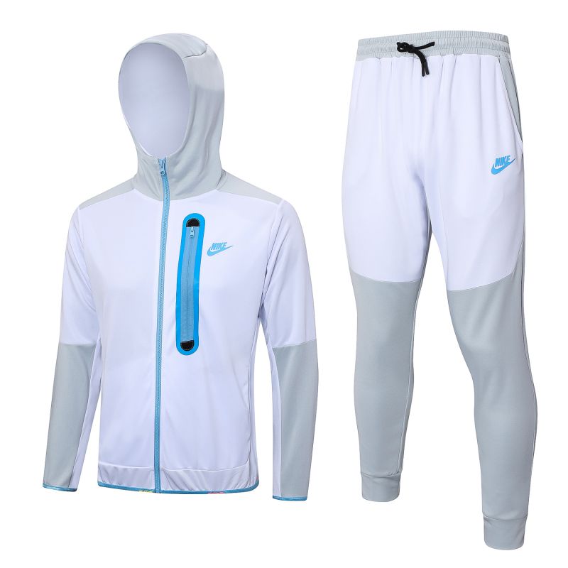 Conjunto de Moletom Nike Sportswear Tech Fleece Branco e Azul