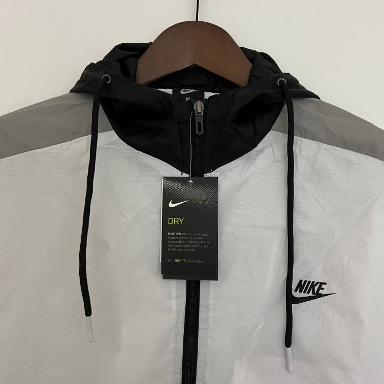 Corta Vento Nike Preto x Branco x Cinza - Futhold